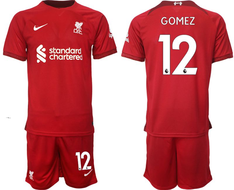 Men 2022-2023 Club Liverpool home red 12 Soccer Jersey